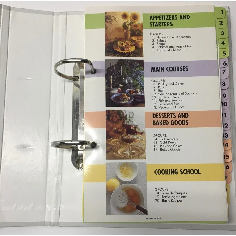 Simply Delicious Recipe 2 Ring Binder Cooking Vintage Menu Meal Planning RGUC